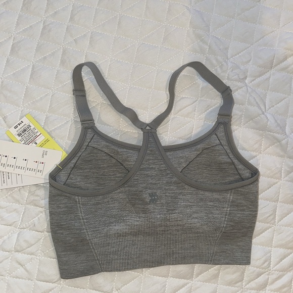 Heather Gray racer back sports bra with adjustable straps size S - Picture 4 of 4
